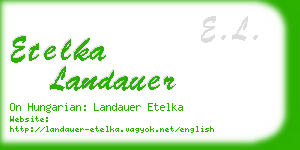 etelka landauer business card
